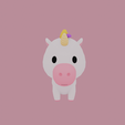 80.png Cartoon Unicorn for 3D Printing