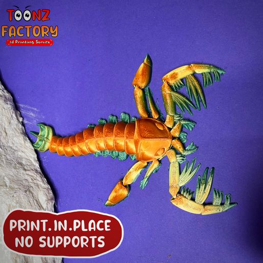 00 FACTORY ST] SD TNL AR Rae CO STL file FLEXI PRINT-IN-PLACE SEA SCORPION・3D printable model to download, ToonzFactory
