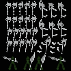 1.png 3D-Datei SONS OF HORUS Carsoranische Kraftäxte für neue Häresie eingestellt・3D-druckbares Design zum Herunterladen