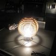 IMG_4754.jpg Laser cuted wood spherical lamp - called Kitty Lamp