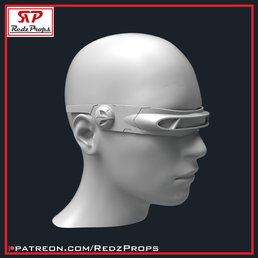👾 X-men X2 Cyclops Visor Cosplay Prop・ 3D File for 3D printing・Cults