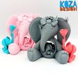 elephant-and-her-cute-children-05.jpg Файл STL Симпатичная мама-слониха и ее маленькие слонята напечатаны на месте без подпорок・3D-печатная модель для загрузки