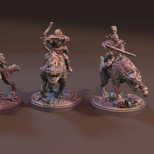 🎲 Warg Rider (Archers)・ STL File for 3D printing・Cults