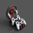 Spiderman-Controller-and-Headset-Stand-09.png Spiderman Dual Controller & Headset Stand
