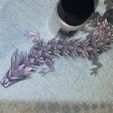 Kristalldrache, bewegliches Flexi-Wackeltier, Druck an Ort und Stelle, Fantasy