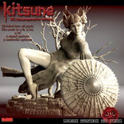 ee —— WALADES MINIATURES MINISSTUDIO 3D file Kitsune・3D printable design to download