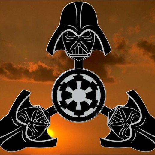 Darth Vader Fidget Spinner - 3D model önizlemesi