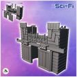 1-PREM.jpg Post-apocalyptic entrance gate with observation posts and double sliding doors on high rails (5) - Future Sci-Fi SF Post apocalyptic Tabletop Scifi 28mm 15mm 20mm Modern