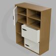 DH_living23_4.jpg Living room cabinet with functional door, shelves and drawers mono/multi color 3D 3MF file
