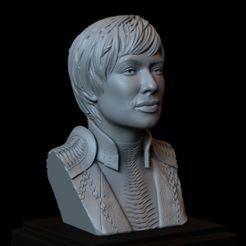 Cersei01.RGB_color.jpg Fichier 3D Cersei Lannister de Game of Thrones, Portrait, Buste de 200 mm de haut・Design à télécharger et à imprimer en 3D