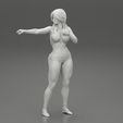Girl-0007.jpg fighting woman posing said you are next 3D Print Model