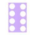 Support8LED.stl LED Holder Ender 3 V2 ( 2, 4 or 8 LED )