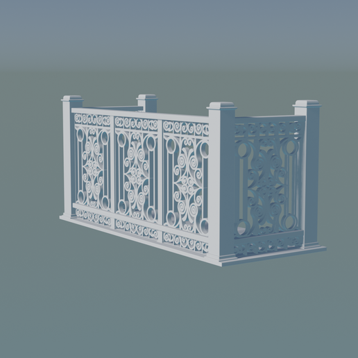 🪜 3D Railing Balcony・ STL File for 3D printing・Cults