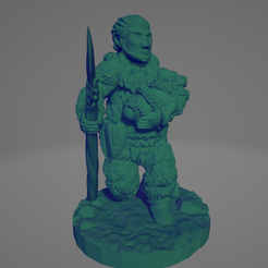 Bearded Paleolithic Dad.png STL file Bearded Paleolithic Dad 28mm・3D printing design to download