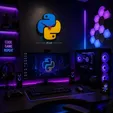 Neo-noir-gaming-setup-with-RGB-lighting.webp Python Logo Desk Clock – 3D Printable Coding Workspace Decor