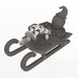 Wireframe-Low-MS-50.jpg Christmas Sleigh with Melted Flexi Snowman.Print-in-place. (No Supports and no Rafts)