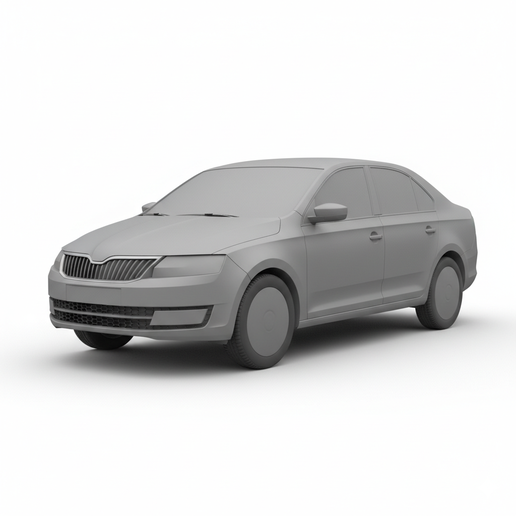 Skoda Rapid stylized car STL, car workshop STL, convertible STL, endurance car STL, retro car STL, 2000s tuner car STL, no support car STL, street build car STL, race car STL, classic V8 car STL, car miniature STL, van STL, 1940s car STL, car model kit ST
