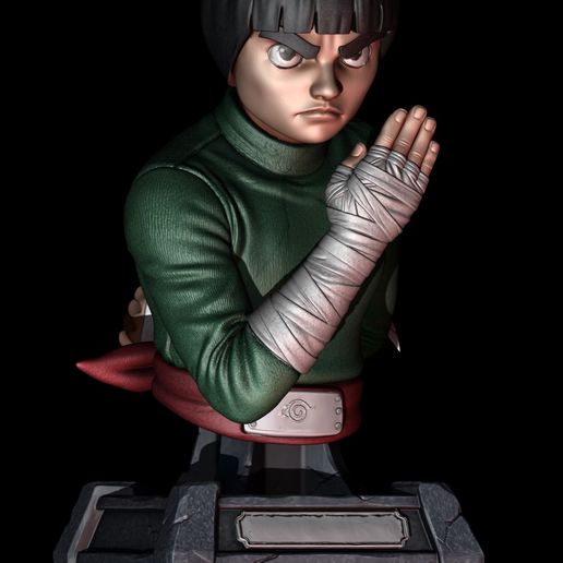 Rock Lee Bust STL Naruto Sculpture 3D Print Model