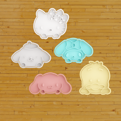 untitled.png Fichier STL COOKIE CUTTER Hello kitty et ses amis・Objet pour impression 3D à télécharger