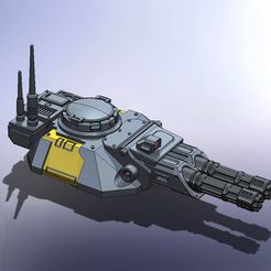 TR-BG-Turret-Double-Gatling-08.jpg 3D file Double Minigun Turret "V.W. Talos" pattern for Repulsor 28mm・3D printer design to download