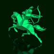 CIIII-Indio-Caballo.png Prairie Harmony: Low Poly Horse and American Indian Sculpture