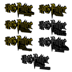 potters.png STL file 3D MULTICOLOR LOGO/SIGN - Harry Potter Movie Titles Pack・Model to download and 3D print