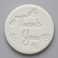 Thank-You.png Nurse Thank You Cookie Stamp - Medical Healthcare Worker Appreciation Fondant Embosser - Nurses Week Gift