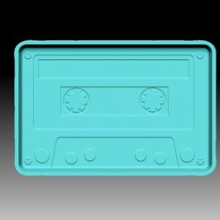 MusicCassette-VACUUM-PIECE.jpg Archivo STL MOLDE BOMBA DE BAÑO CASSETTE MUSICAL・Plan de impresión en 3D para descargar