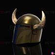 001a.jpg Viking Mandalorian Helmet - Buffalo Horns - High Quality Model