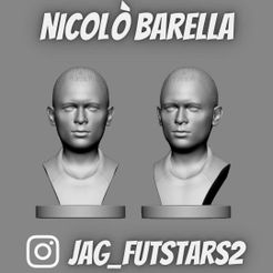 Busto-Barella.jpg STL file Nicolo Barella - Soccer Bust・3D printer design to download