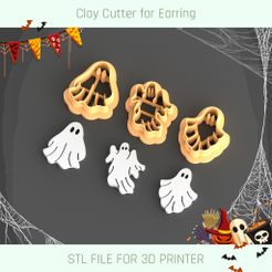 1.jpg 3D file Spooky Ghost Pack HALLOWEEN POLYMER CLAY CUTTER・3D printer design to download