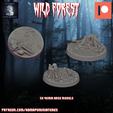 Diapositiva1.png STL file Wild Forest Set 40mm (3 pre-supported base model)・3D printer model to download