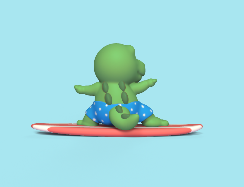 Cod2037-AlligatorSurfing-3.jpg Archivo 3D Surf con caimanes・Modelo imprimible en 3D para descargar, Usagipan3DStudios