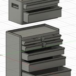 Coffre-ouvrant-1.png STL file 1/18 Coffre a outil ouvrant style A / Style A opening tool chest diecast・3D printing template to download