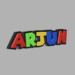 Image-24-05-2023-at-22.14.jpg Archivo STL ARJUN - Placa / Letrero personalizado 3D con el tema de Super Mario・Modelo de impresión 3D para descargar