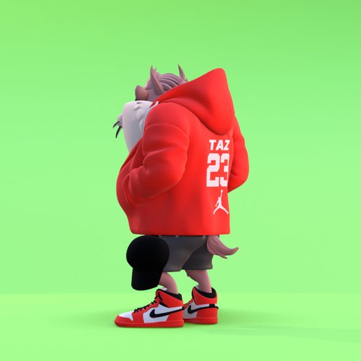 asd.png Taz urban vibes Fan Art (Multiparts/3mf)