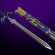 sword-and-shield_2024.01.23_18.27.53_PathTracer_0000.png ultimate Hyrule warrior set 3d files including: Sword, Sheet, Shield and decayed sword