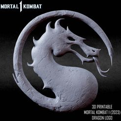 DRAGON-VERSION_V2_CULTS.jpg STL file 3D PRINTABLE MORTAL KOMBAT MK1 2023 DRAGON LOGO・3D printing model to download