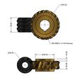 Technical-Drawing_CD95.jpg Worm Gear - Center D. 95 mm - Ratio 45 & 50 - Worm with Hole