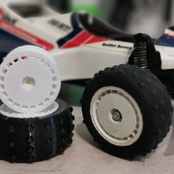 157299640_10165073557535473_2853638071198825269_o.jpg Archivo STL gratuito Tamiya Thunder Shot 46001 - Llantas (jantes)・Objeto imprimible en 3D para descargar
