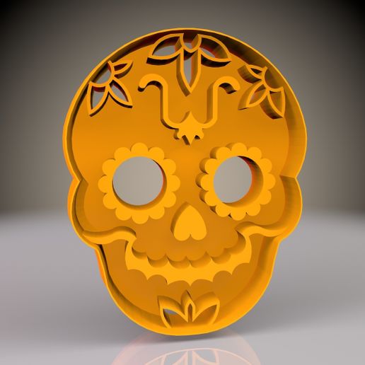 1.jpg Fichier STL Découpeur de crâne d'Halloween・Modèle à imprimer en 3D à télécharger, Phlegyas