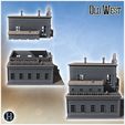 3.jpg Western wood-plank bank with access stairs and side balcony (2) - Cowboy USA America ACW American Civil War History Historical