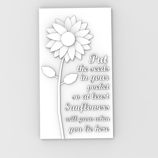 Sunflower Seeds Plaque 3D model