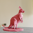 kangaroo-body-low-poly-1.png kangaroo statue low poly 3d print stl file