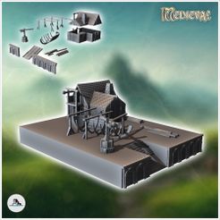 1-PREM.jpg Archivo STL Taller de construcción naval medieval con piezas de barco de madera en construcción (17) - Medieval Gótico Feudal Antiguo Arcaico Saga 28mm 15mm RPG・Diseño para descargar y imprimir en 3D