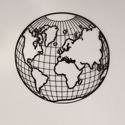 24552d15ff98beb2bb12e8c512e68b1a_preview_featured.jpg Free STL file 2D WORLD MAP・3D print design to download