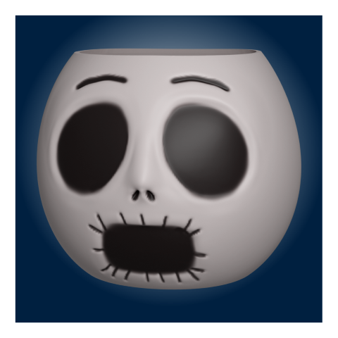 Skull pot1 - 3D model önizlemesi