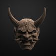8.jpg Hannya Mask Pendant Magnet 7 Oni Mask Samurai Mask 3D print model
