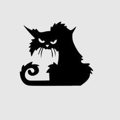 halloween-chat-mechant.jpg Fichier STL halloween chat mechant・Design pour impression 3D à télécharger