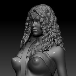 A.jpg Fichier OBJ Wonder woman nue - Impression 3D・Objet imprimable en 3D à télécharger, myminiaturez
